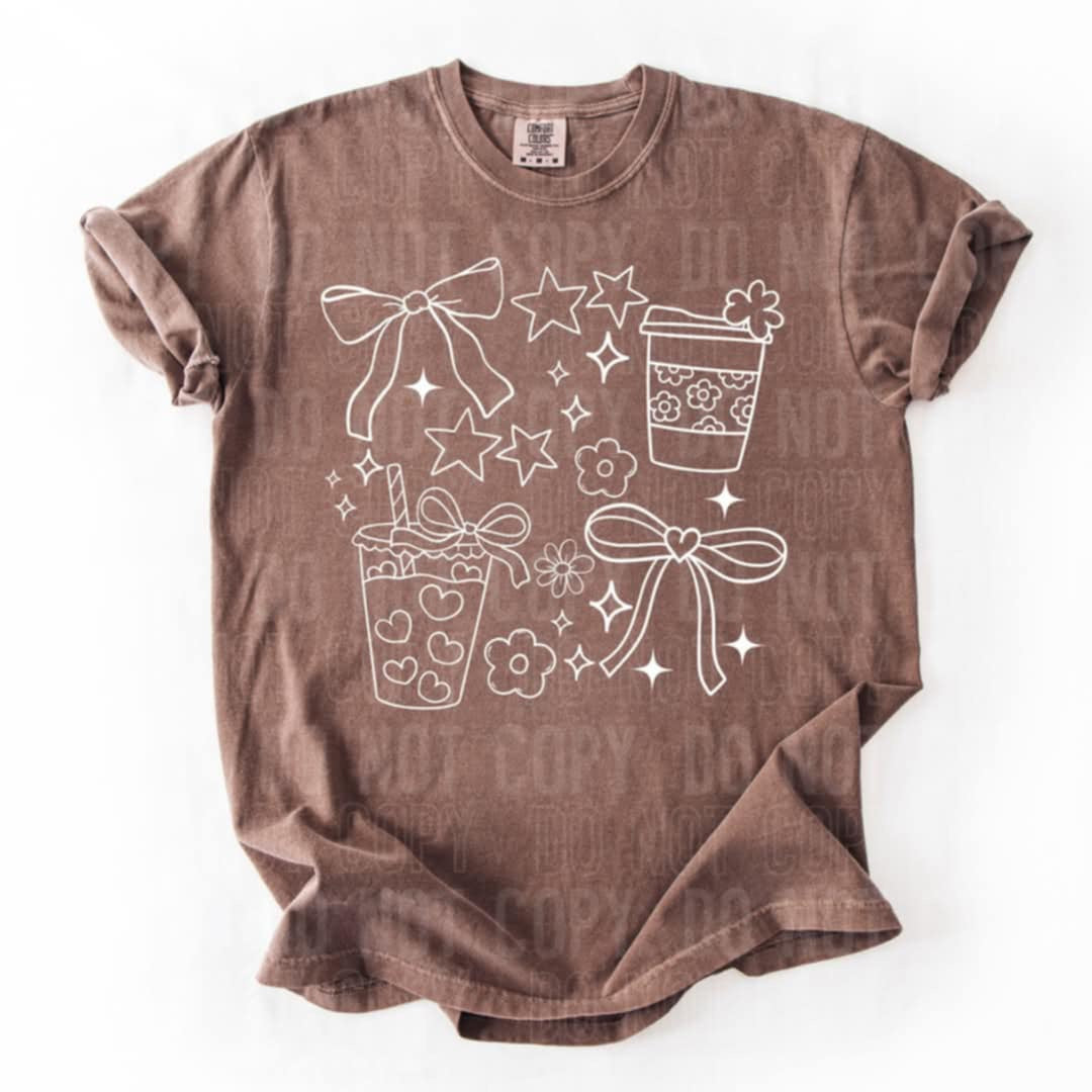 Coffee collage WHITE (SBB) 98323 DTF transfer