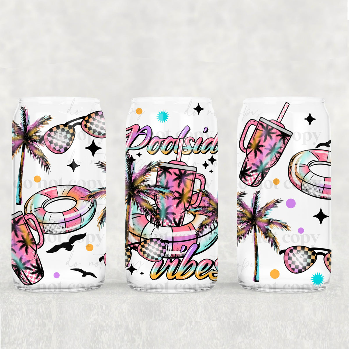 Poolside vibes (CSC) UV DTF WRAP