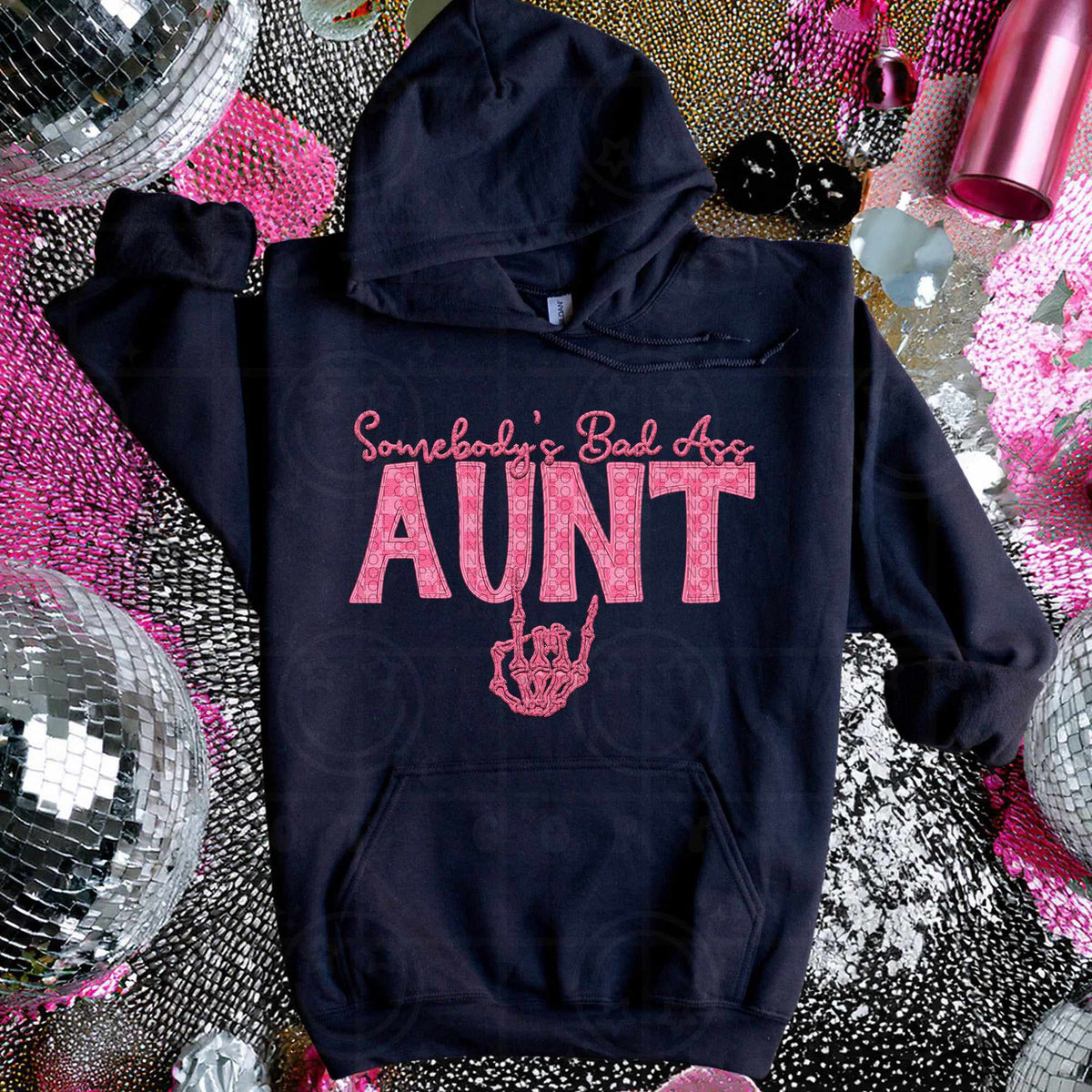 Somebody’s bad ass aunt pink (HW) 75234 DTF transfer