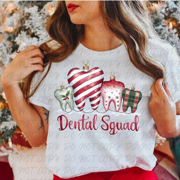 Dental squad Christmas teeth (vintage) 67346 DTF transfer