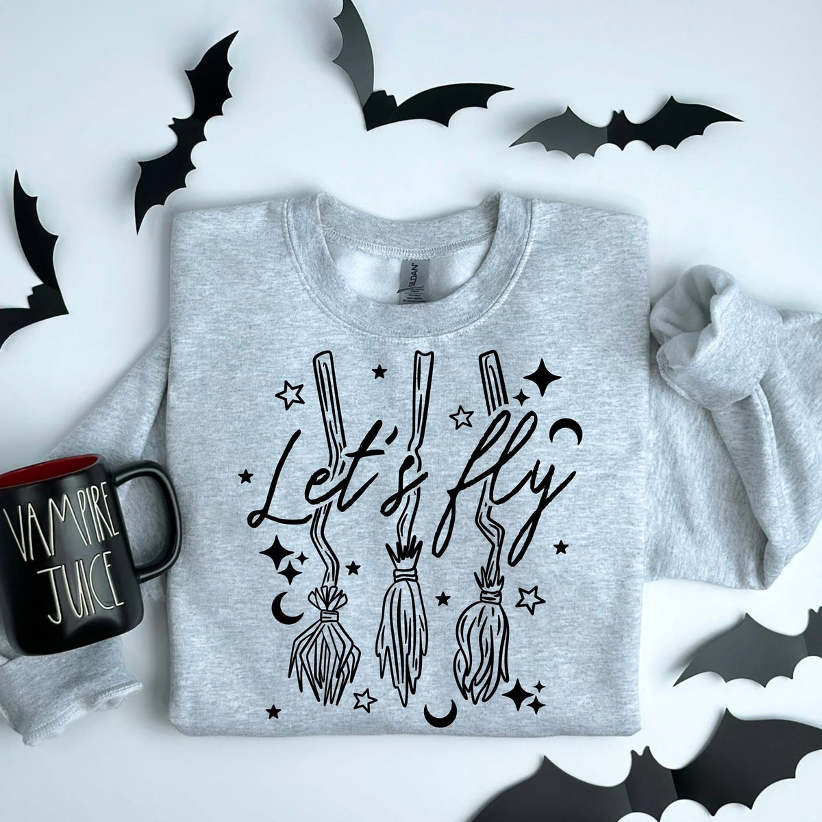 Let’s Fly brooms (black) (CSC) DTF Transfer
