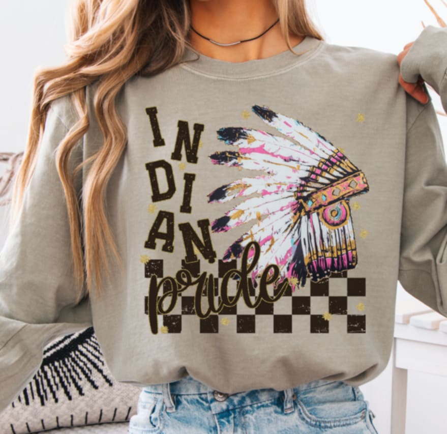 Indian Pride mascot (s&g) DTF transfer