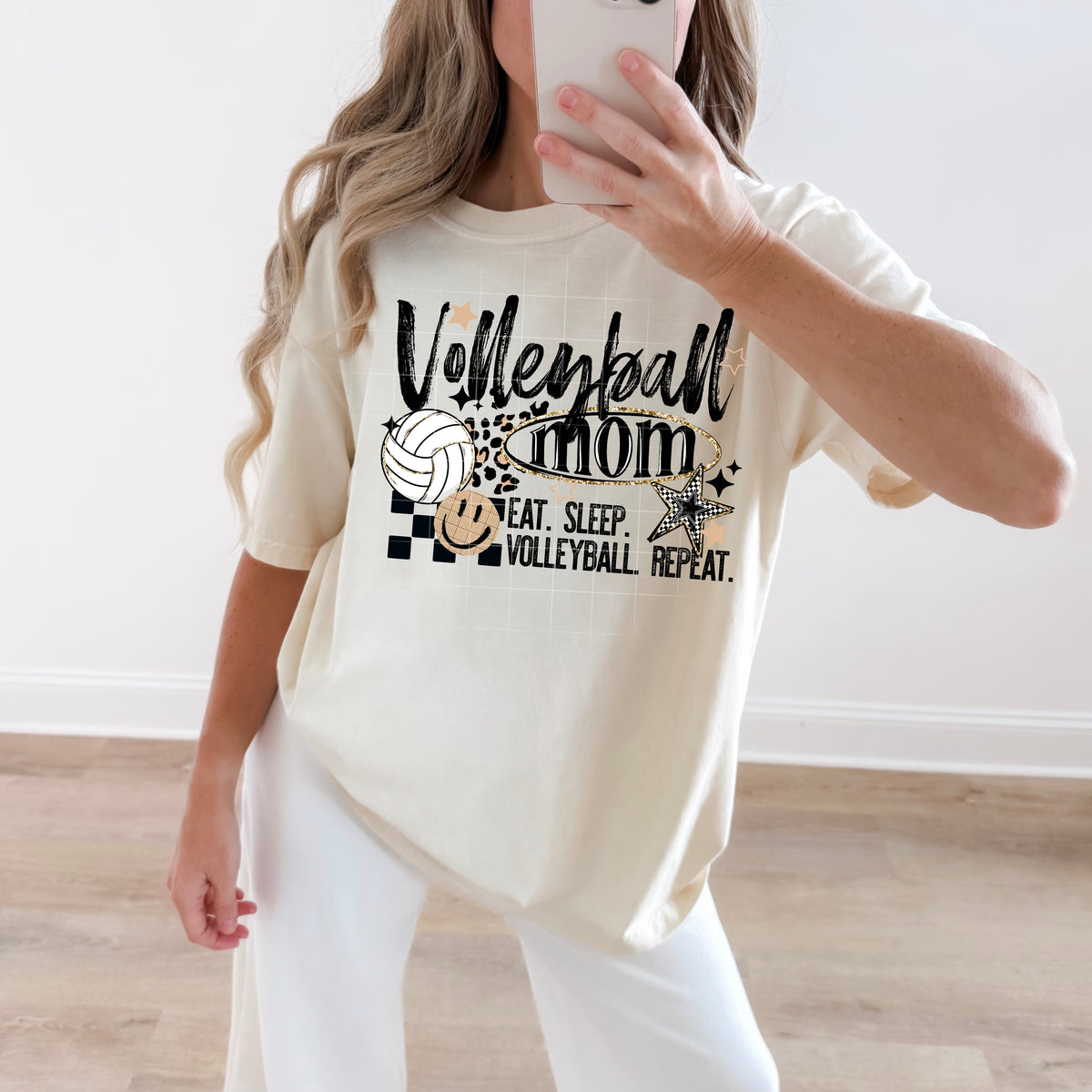 Volleyball Mom eat sleep repeat (CSC) DTF transfer