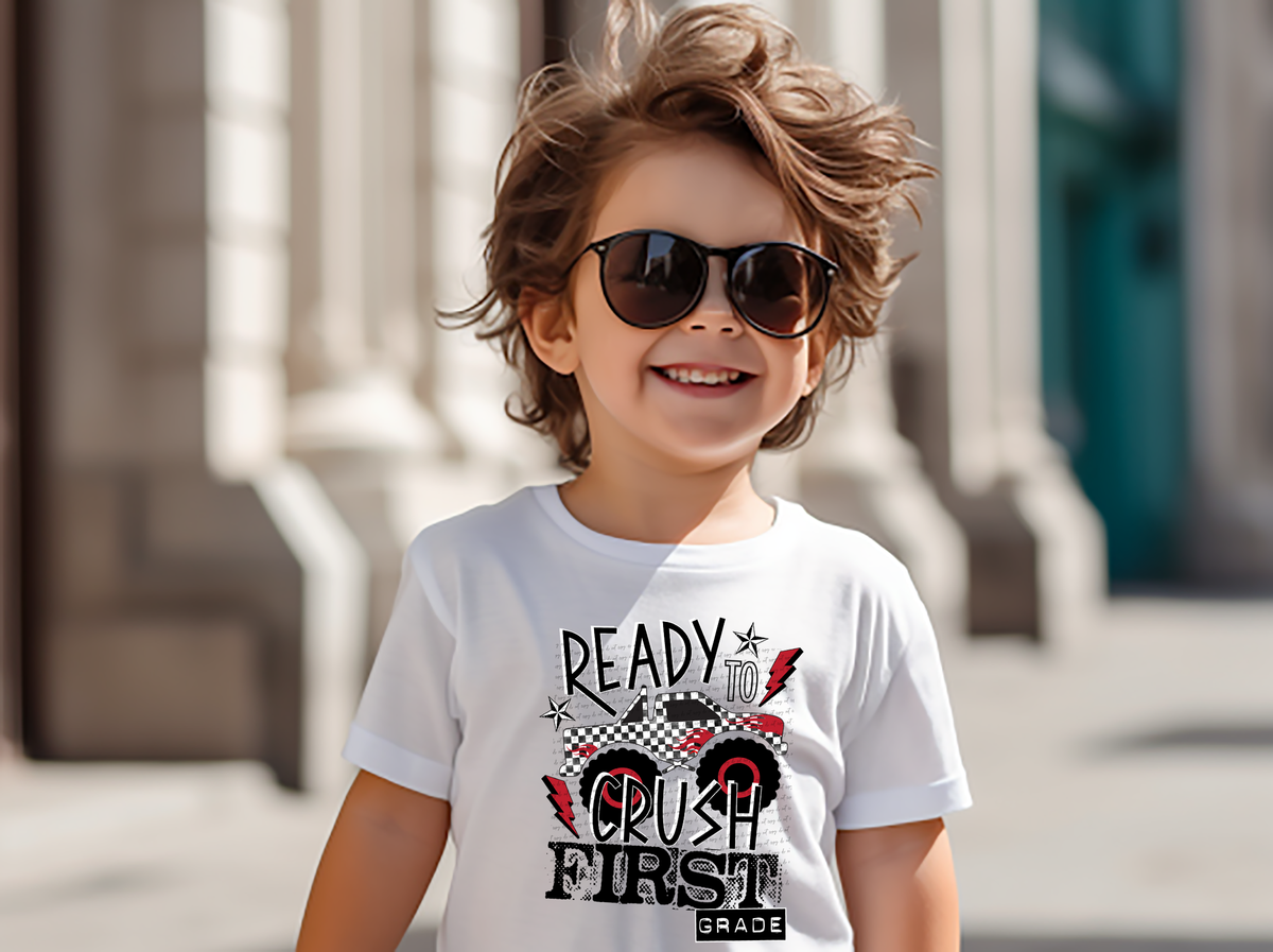 Ready to crush 1st grade truck 68652 DTF transfer