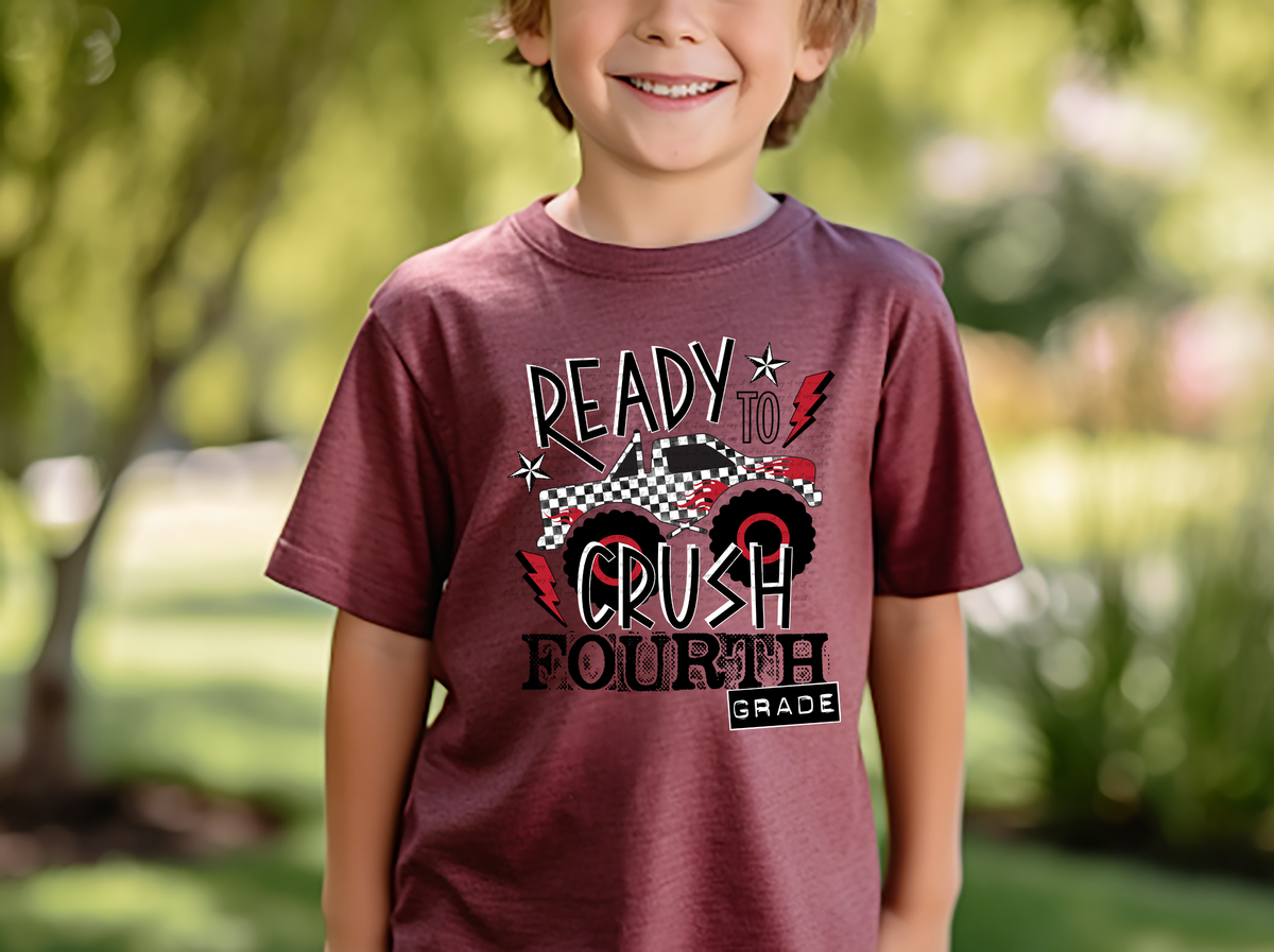 Ready to crush fourth grade truck 68648 DTF transfer
