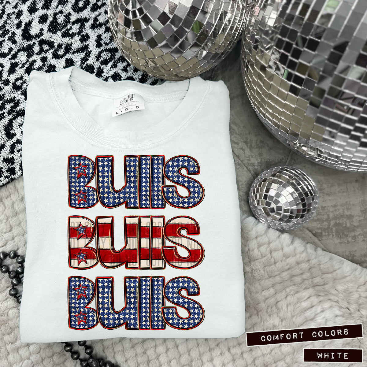 Bulls RWB stacked (Caplinger) DTF transfer