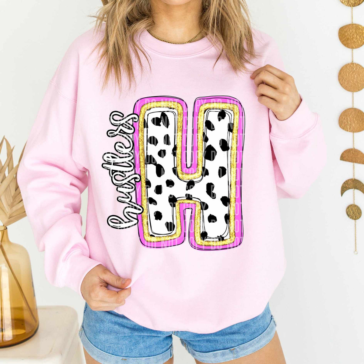 Hustlers Polka Font Mascot Caplinger 56154 DTF transfer