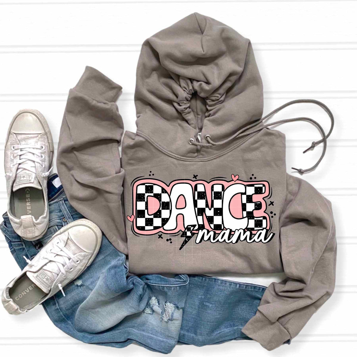 Dance mama pink checkered (CSC) 84402 DTF transfer