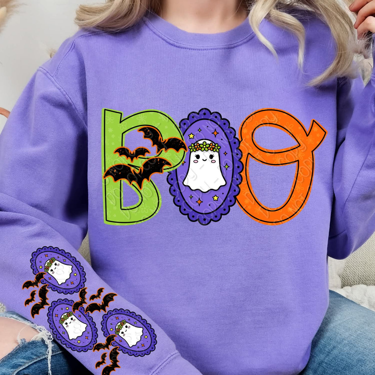 Boo cute ghost SLEEVE (DWS) DTF Transfer