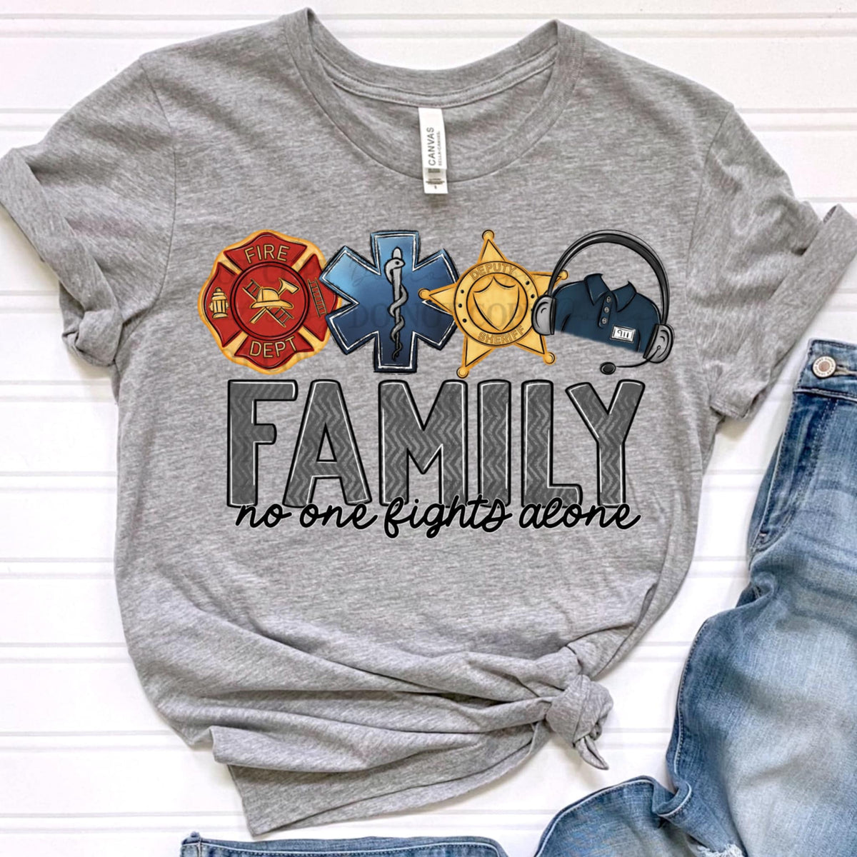 Family no one fights alone (ABD) 92363 DTF transfer
