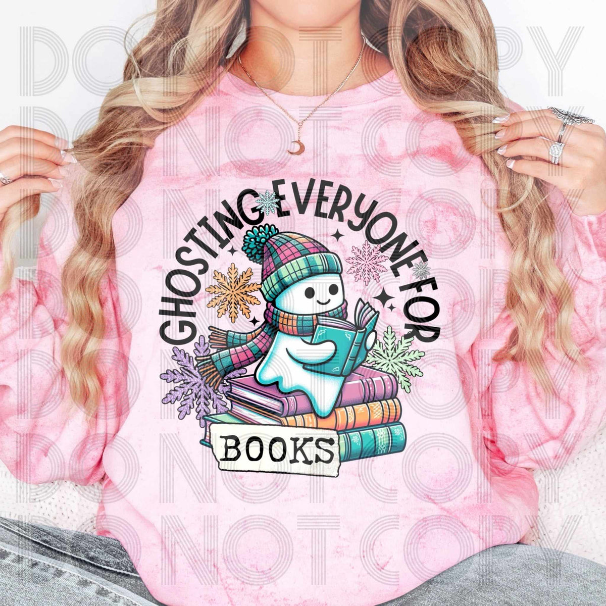 Ghosting everyone for books (renewed) 60524 DTF transfer