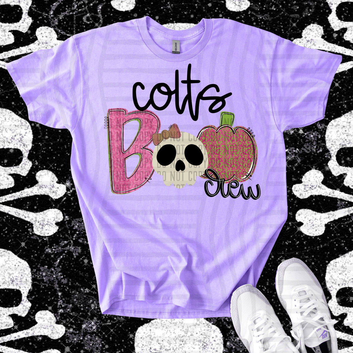 colts boo crew skull and apple (Caplinger) DTF Transfer
