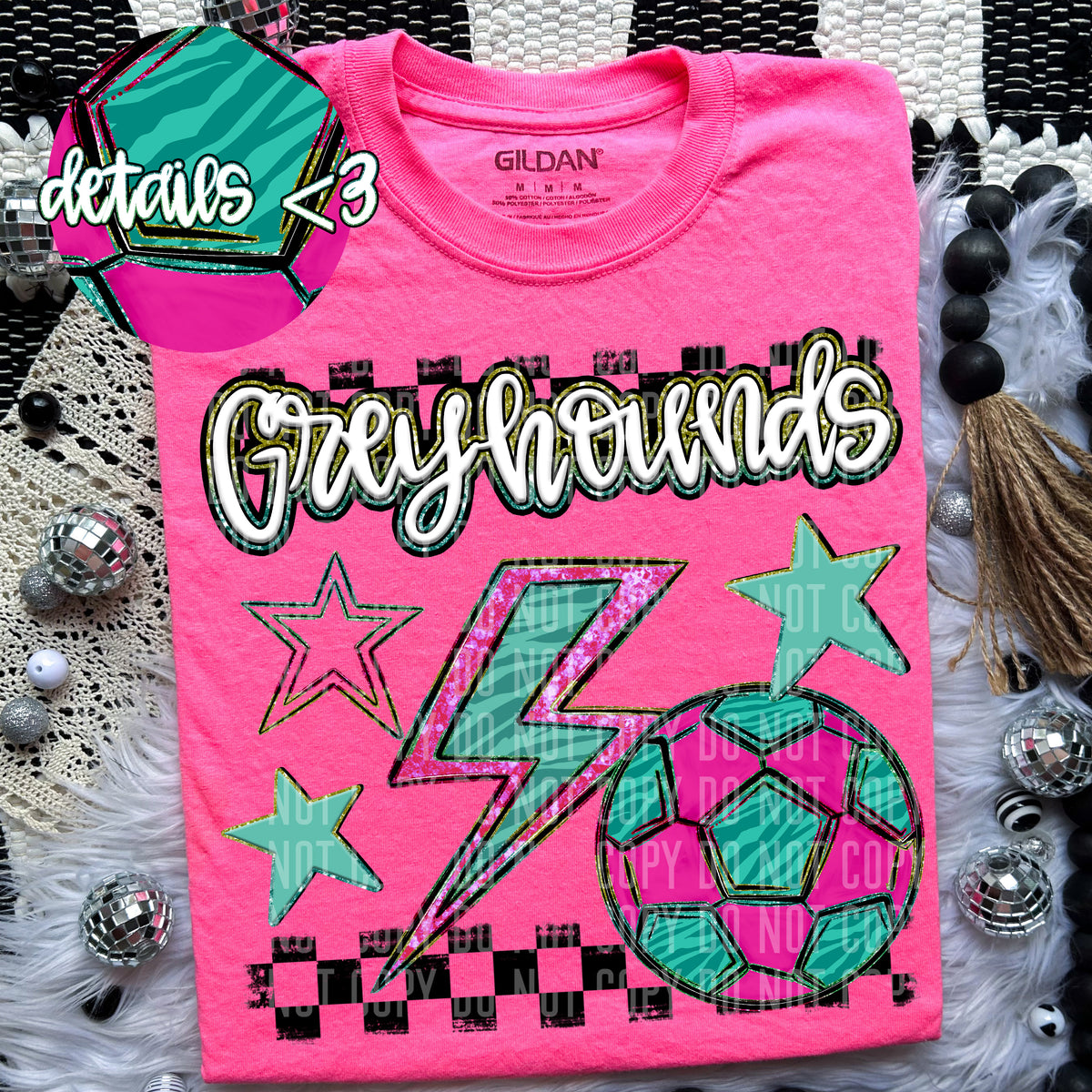 Greyhounds Rainbow Soccer (Caplinger) 97387 DTF transfer