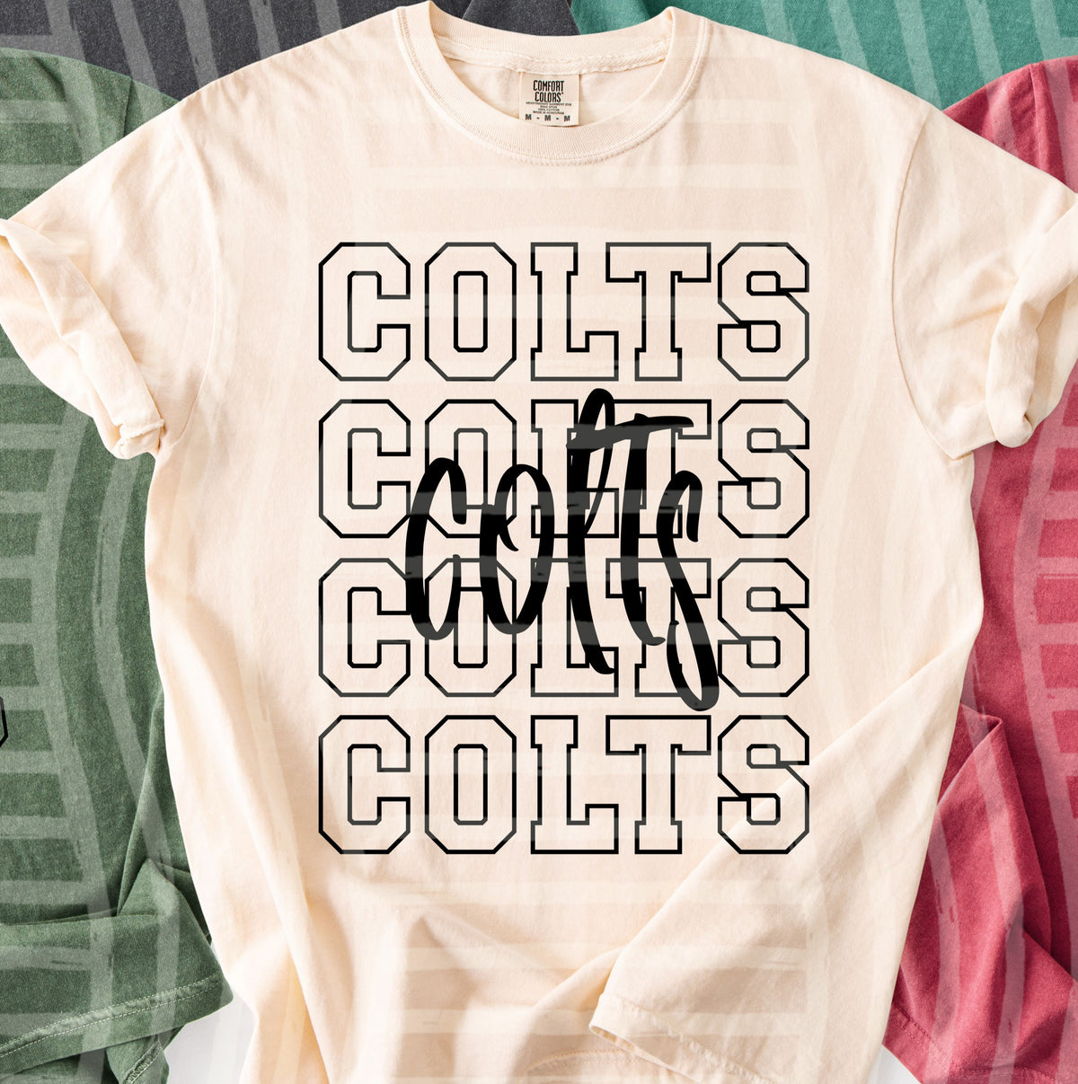 colts simple stacked outlines (Caplinger) DTF Transfer