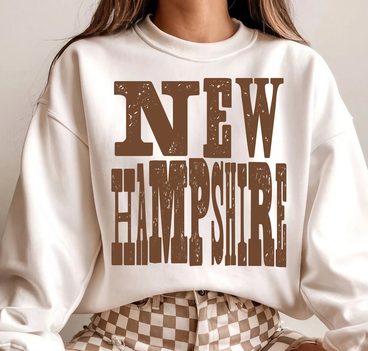 New Hampshire Brown Grunge (S&G) DTF Transfer