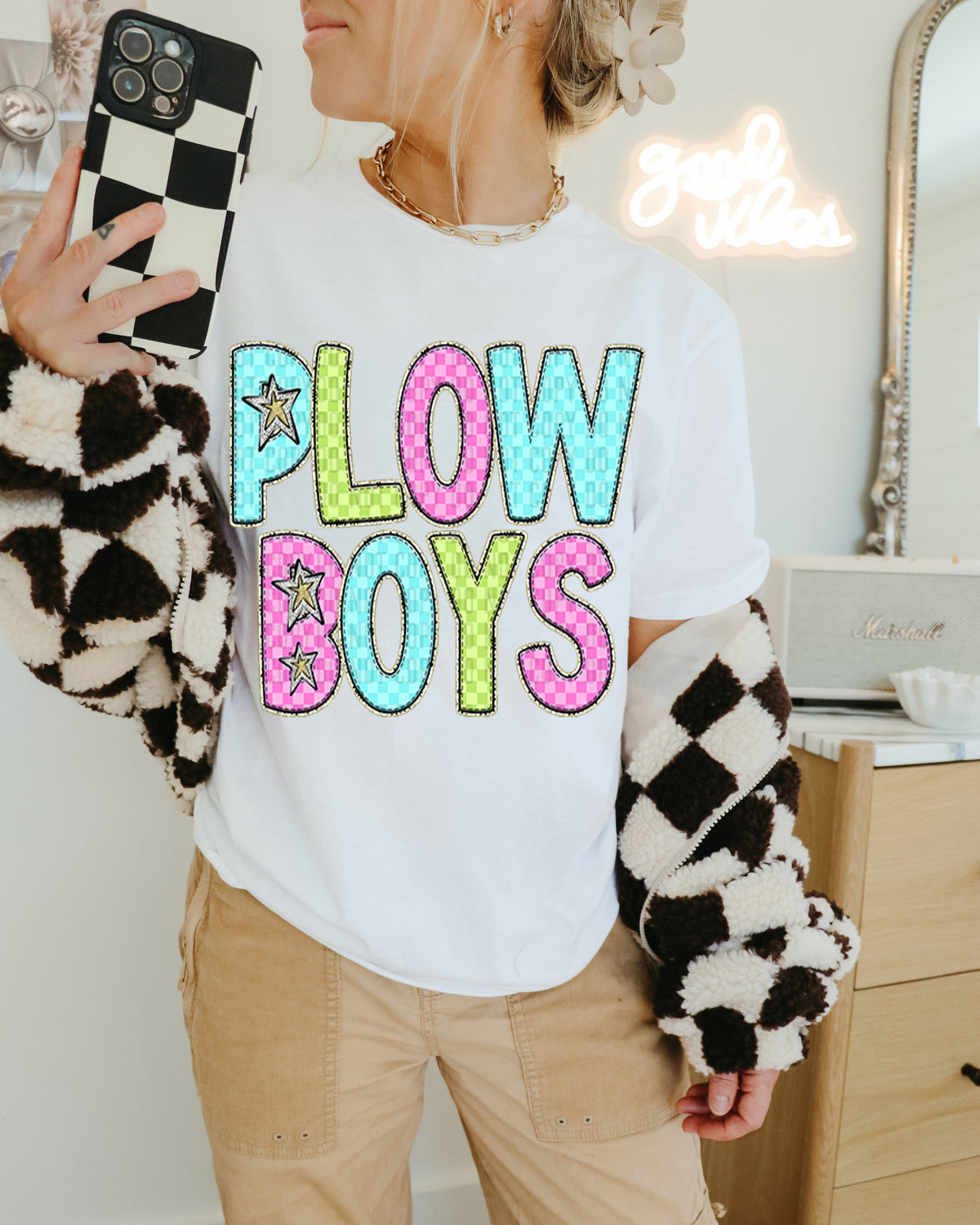Plowboys Colorful Checkered (caplinger) DTF transfer