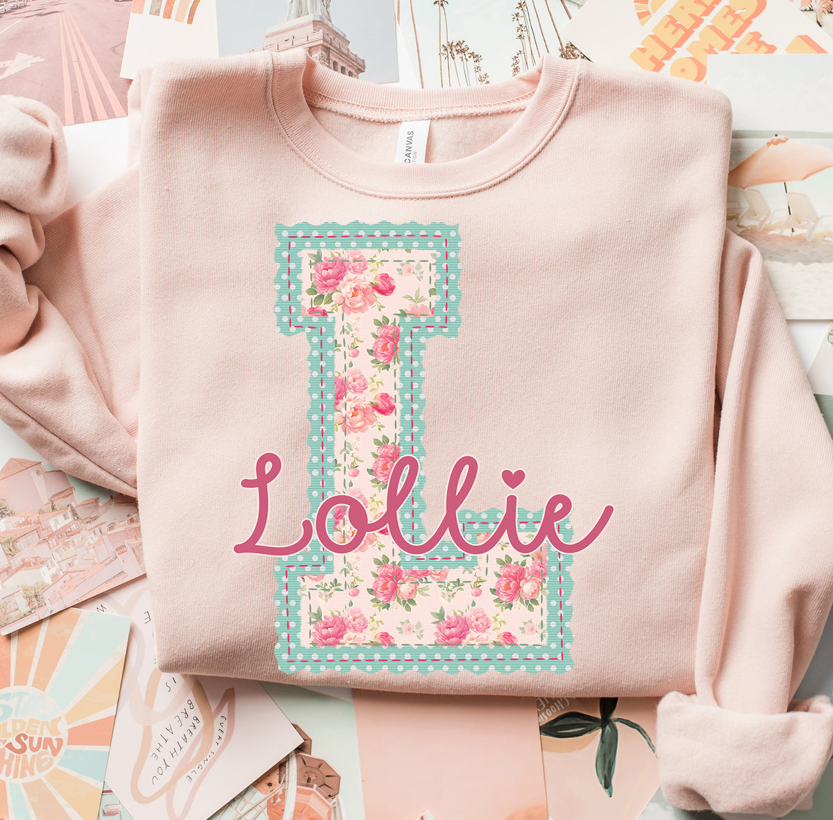 Lollie Sweet Vintage Name (S&G) DTF Transfer