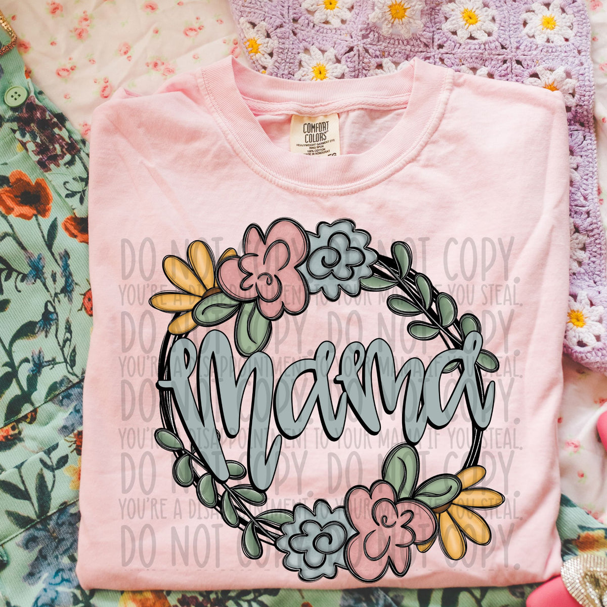 Mama neutral wreath (SWD) DTF transfer