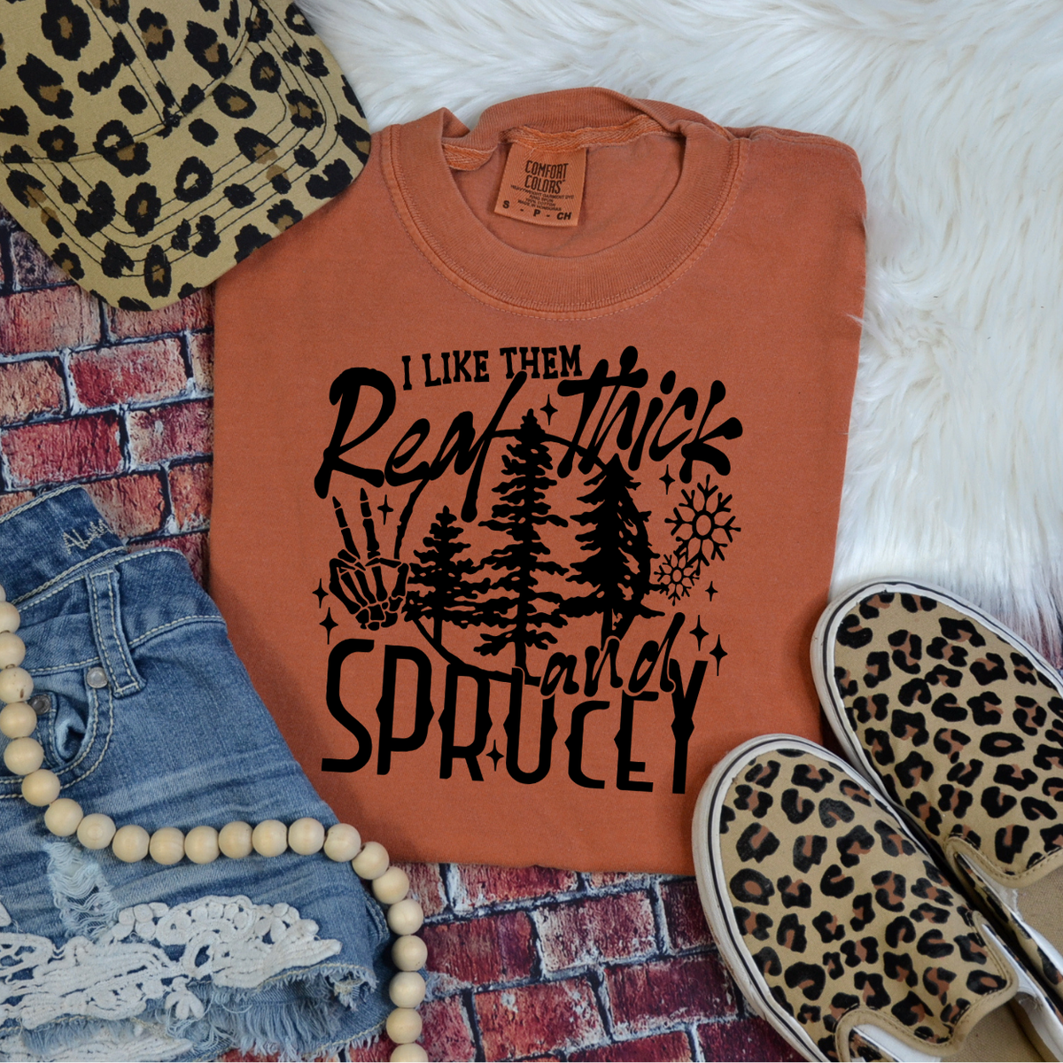 I Like Them Real Thick and Sprucey (BLACK) 68357 DTF Transfer