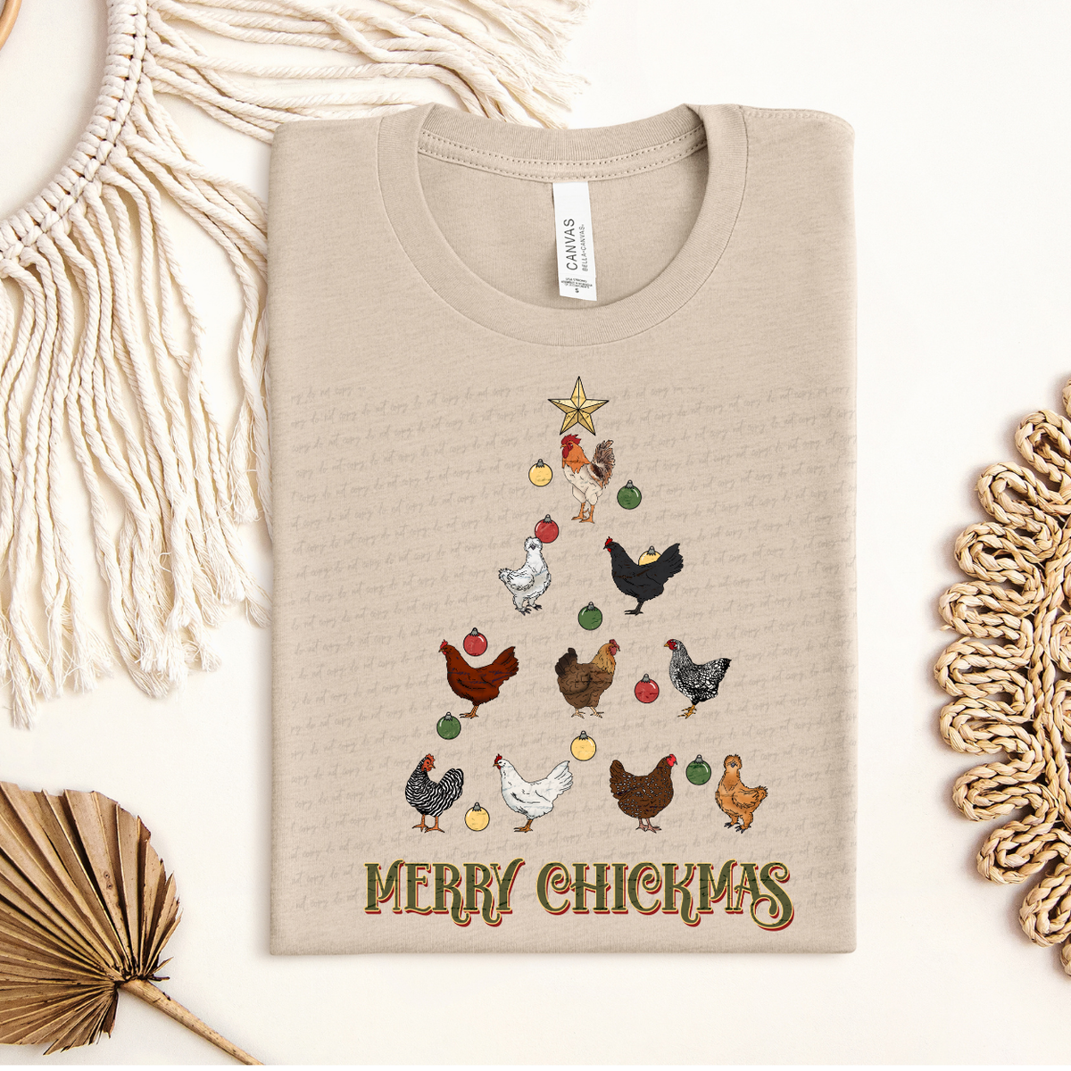 Merry Chickmas 68392DTF Transfer