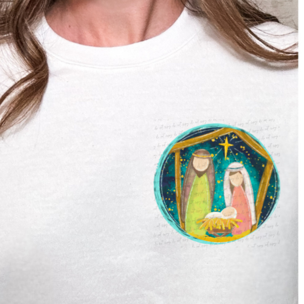 O Come Let Us Adore Him (POCKET ONLY)  DTF Transfer