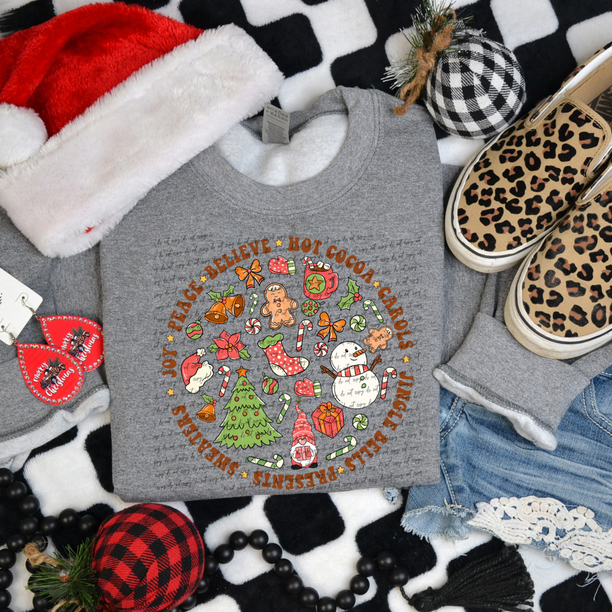 Jingle Bells Presents Hot Cocoa 68532 DTF Transfer