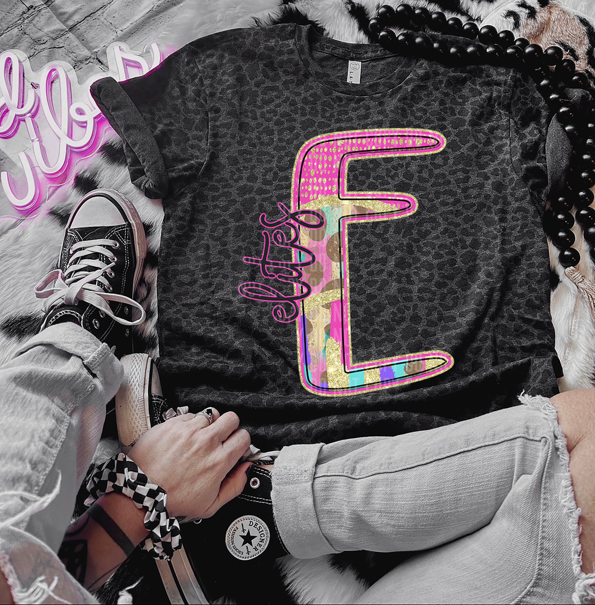 Rainbow Leopard Elites (Caplinger) DTF transfer