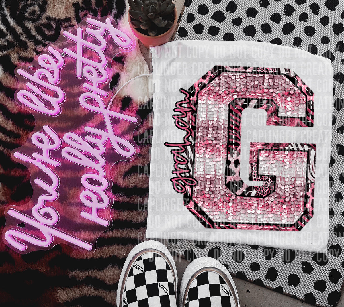 Graham wild and pink (Caplinger) DTF transfer