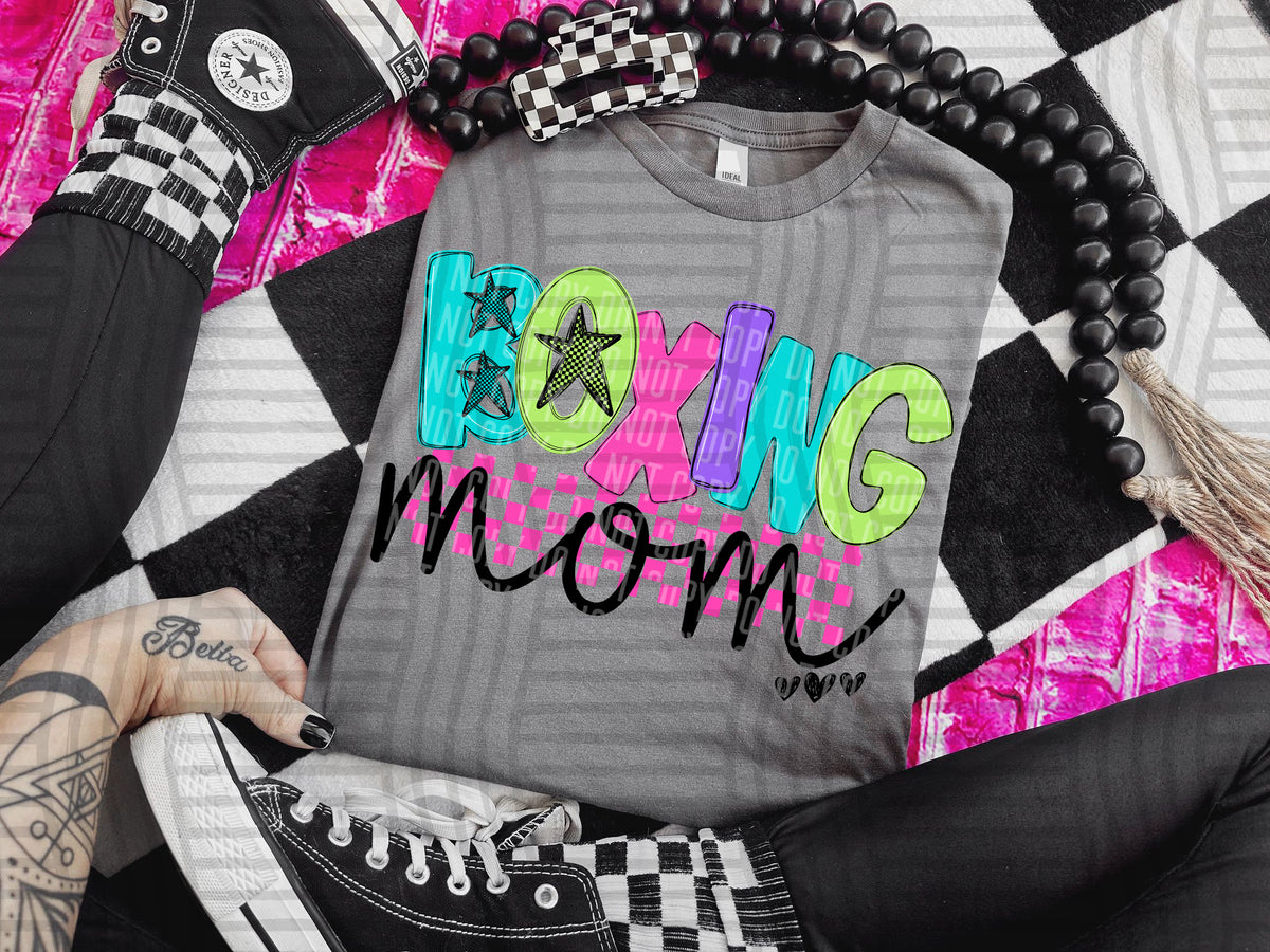 boxing mom checkers (Caplinger) DTF Transfer
