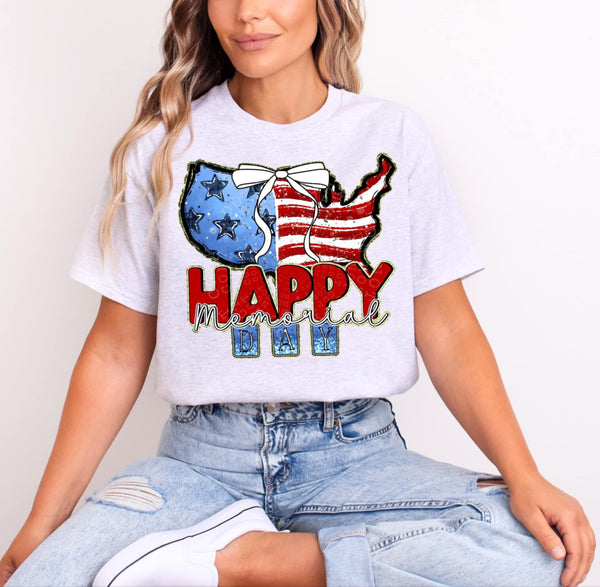Happy memorial day USA 95687 DTF transfer