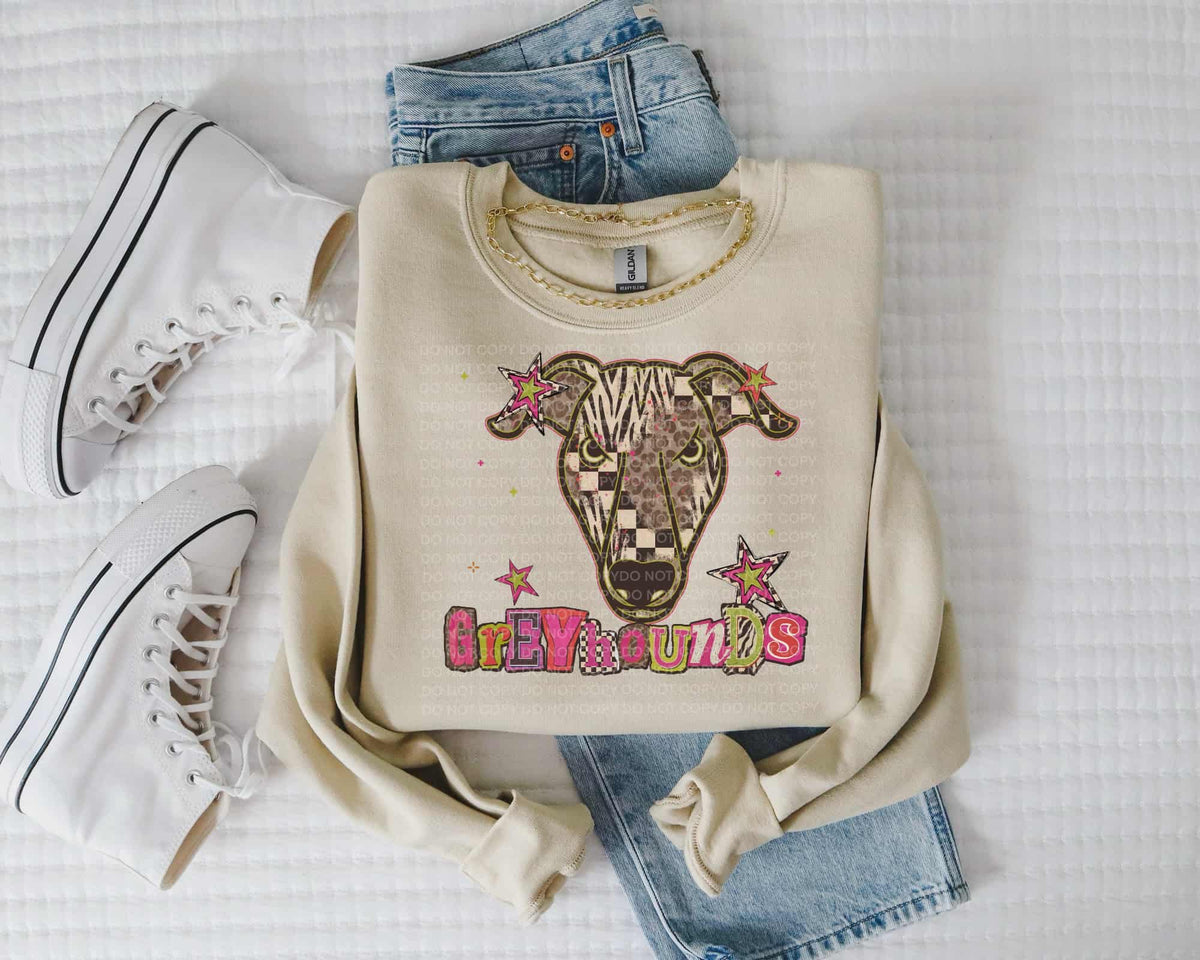 Grey hounds magazine font (SCG) DTF Transfer