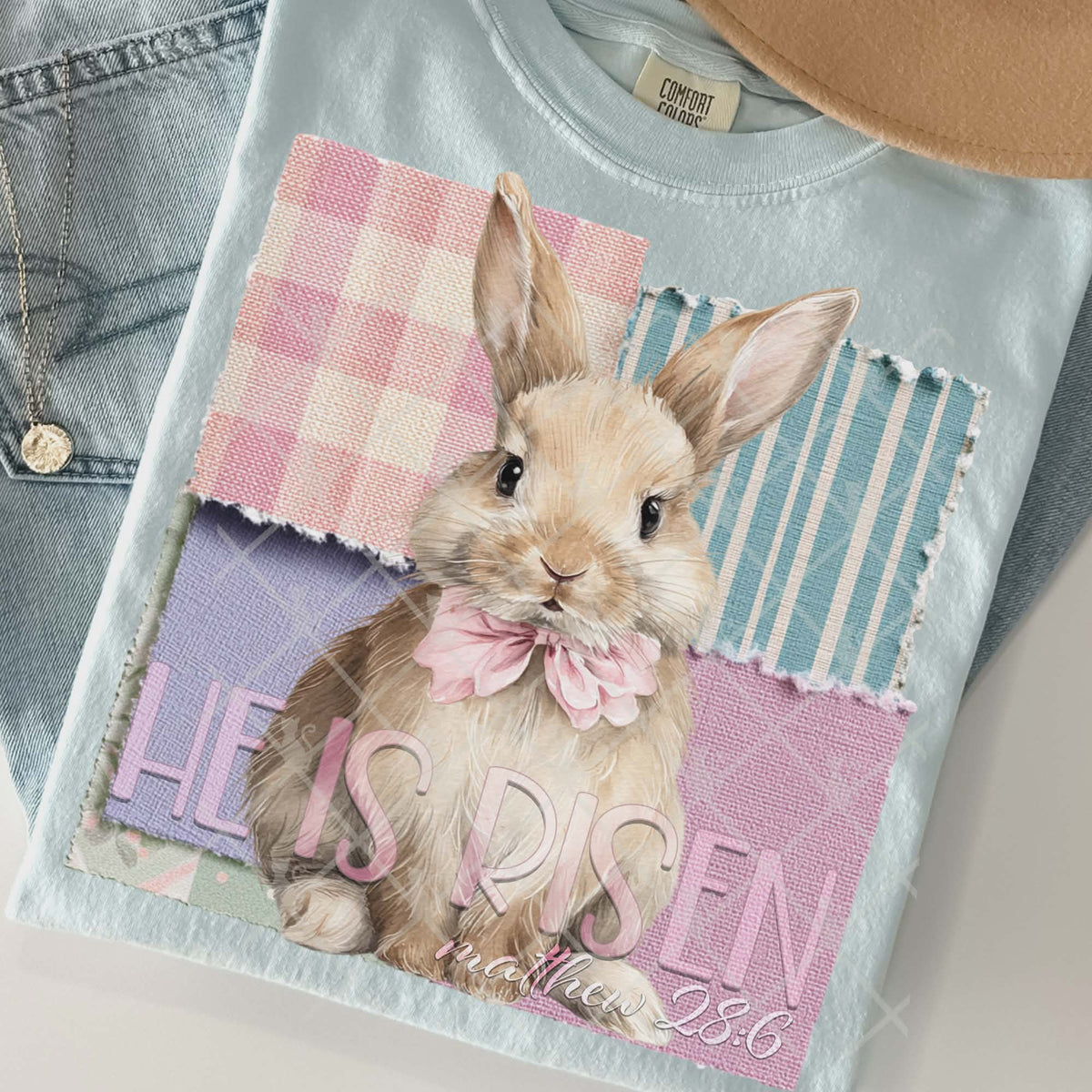 He is Risen patchwork bunny Tuesday Deal DTF