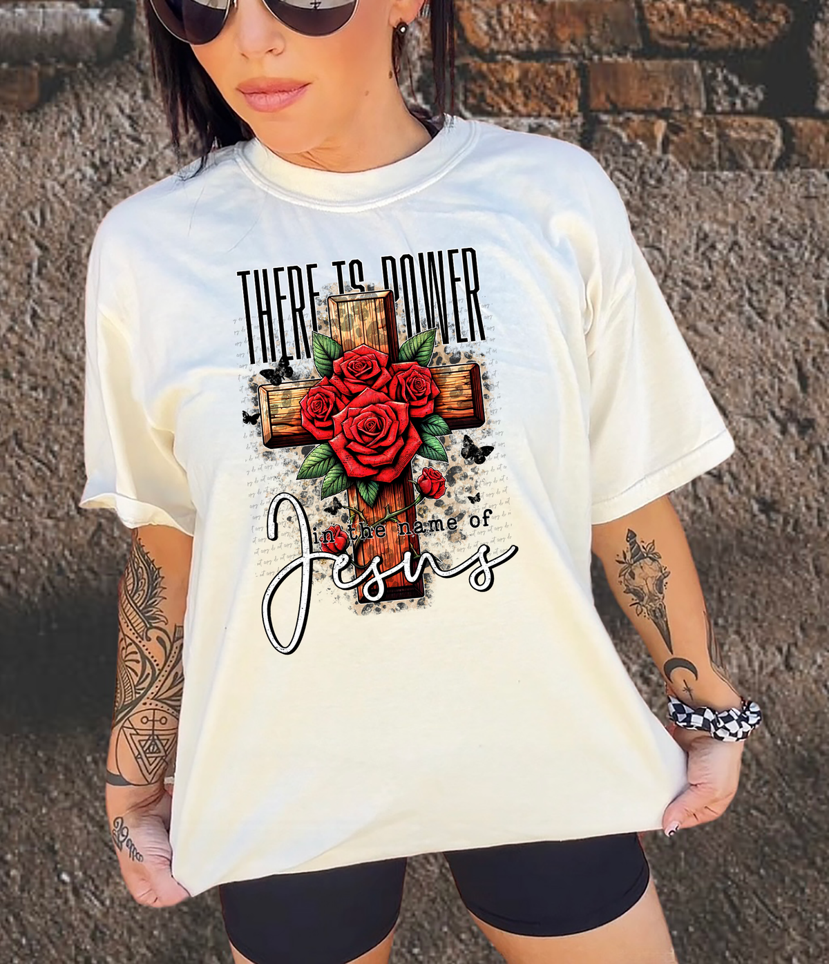 There is power in the name of Jesus 30584 DTF transfers