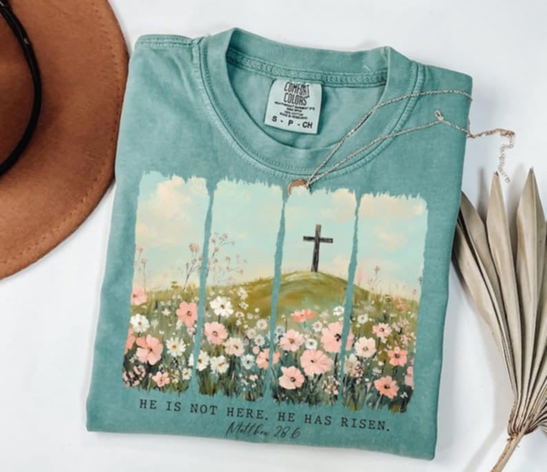 He is not here he has risen valley 87756 DTF transfer