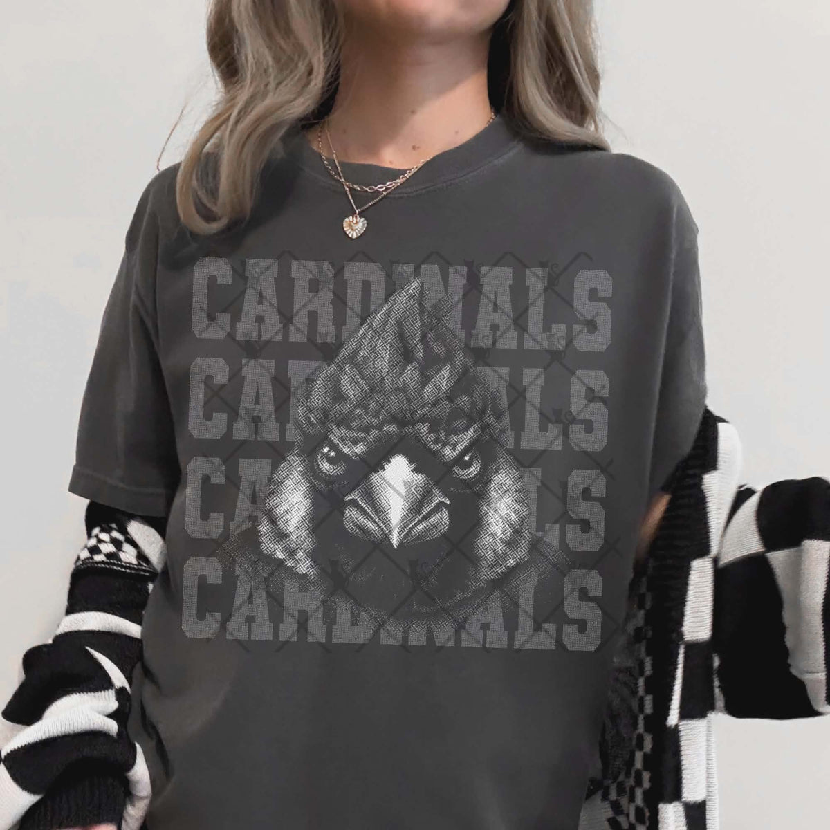Cardinals gray mascot (TTD) DTF transfer