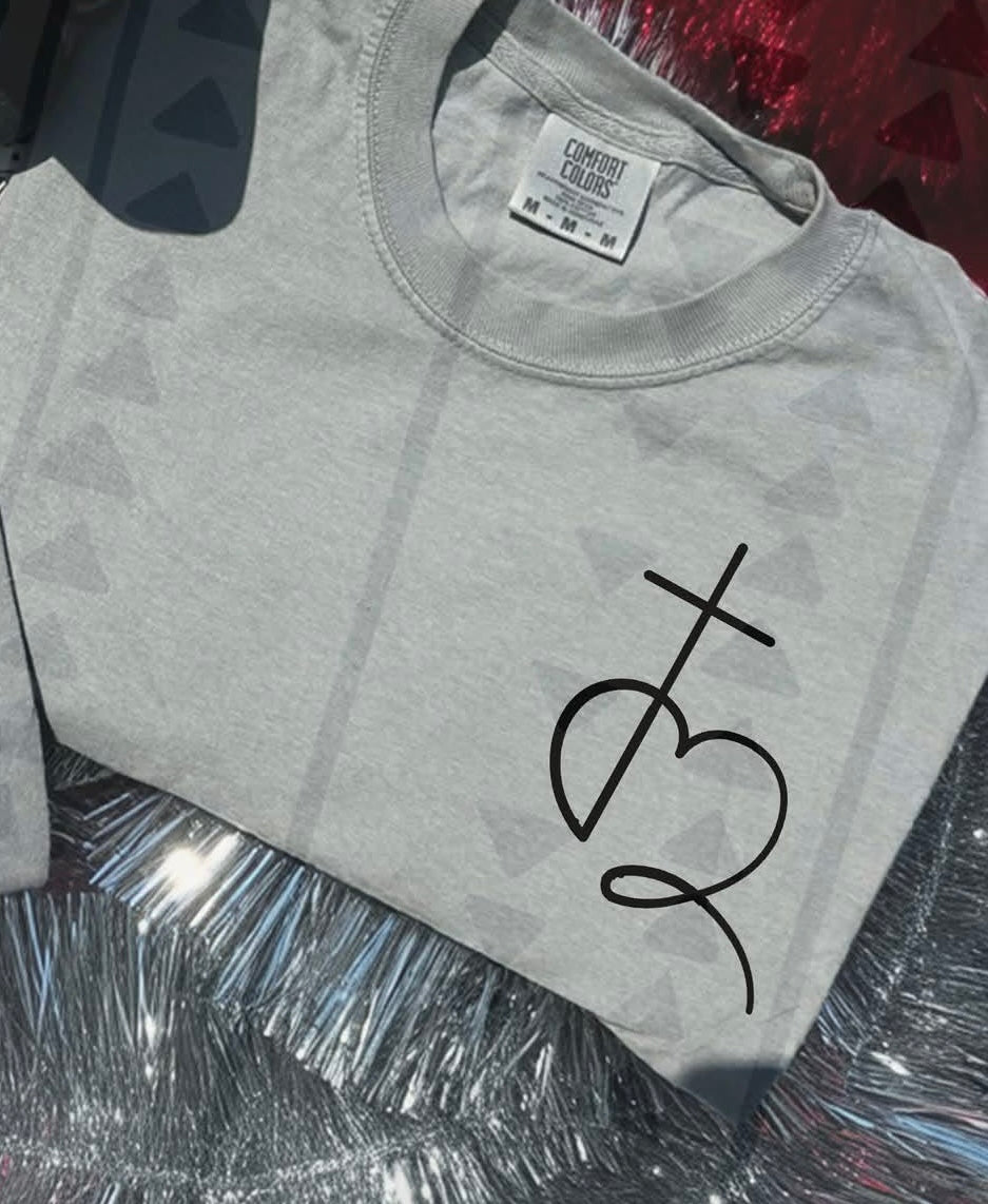 Heart Cross (TGG) DTF transfer