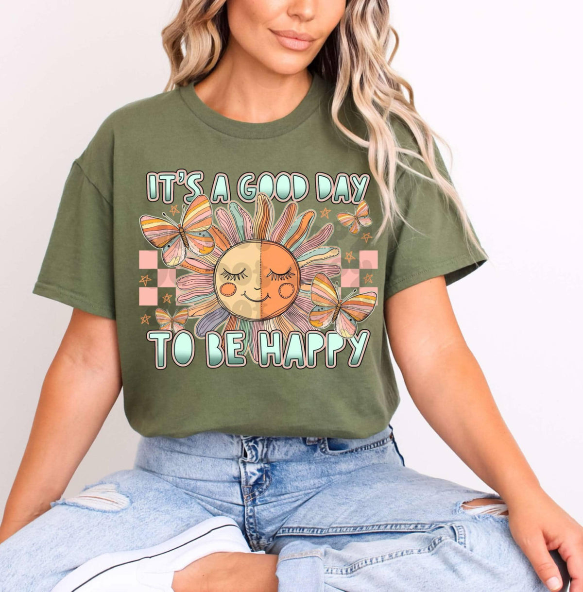 It’s a good day to be happy (C’s) 98876 DTF transfer