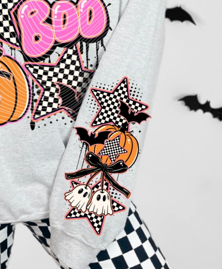 Boo Pumpkin Stars sleeve (ag) DTF transfer