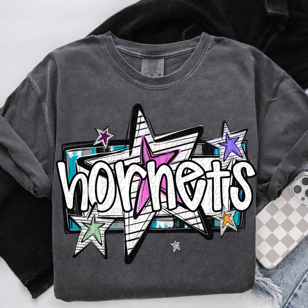 Hornets stars (CITY) 84935 DTF transfer