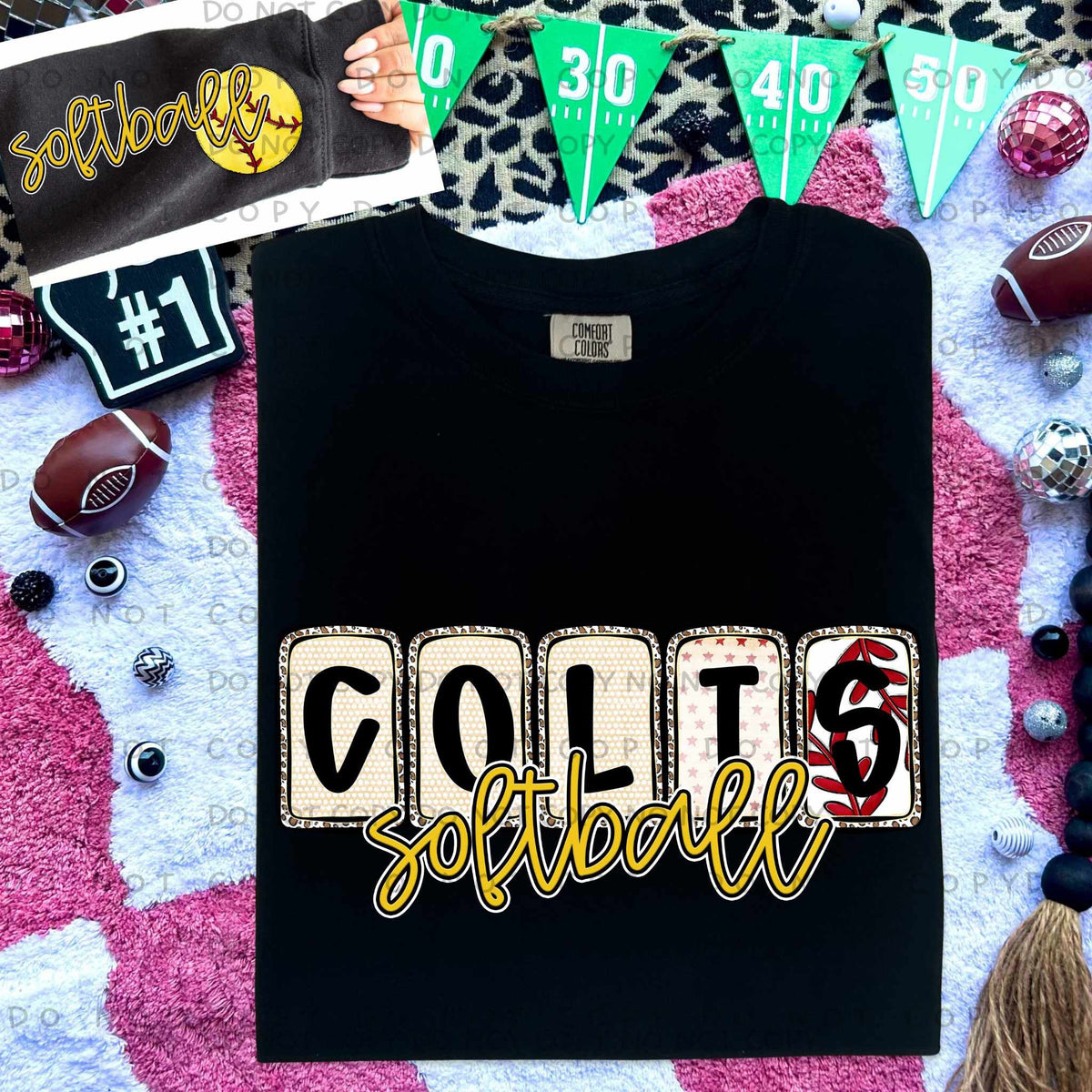 Colts Softball FRONT (Caplinger) 82783 DTF transfer