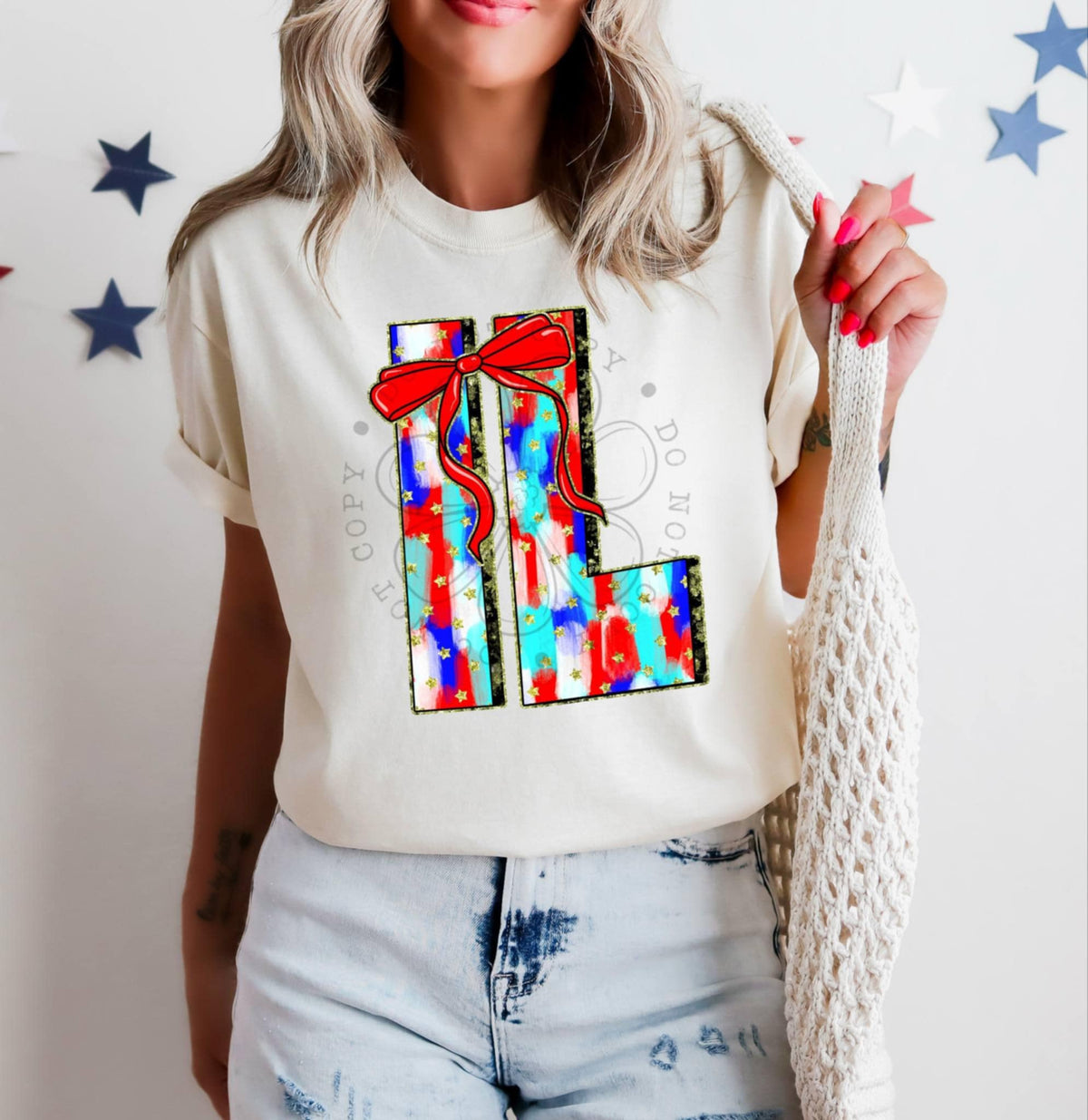 Patriotic brushstroke states DTF transfers