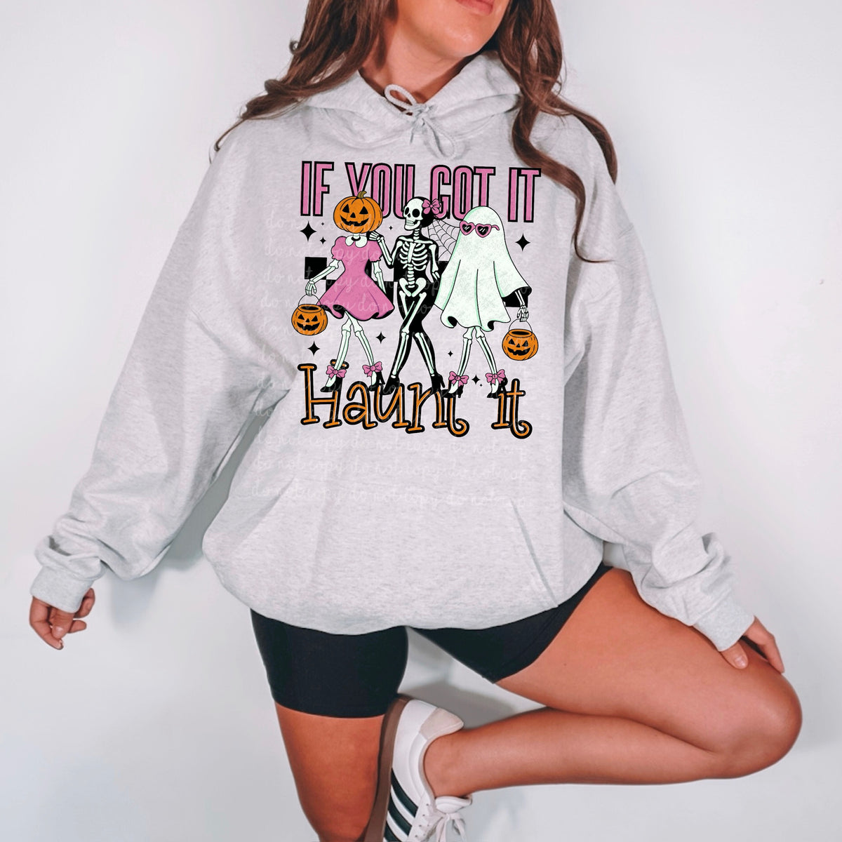 If you got it haunt it skeleton and ghosts LIGHT PINK 115445 DTF Transfer
