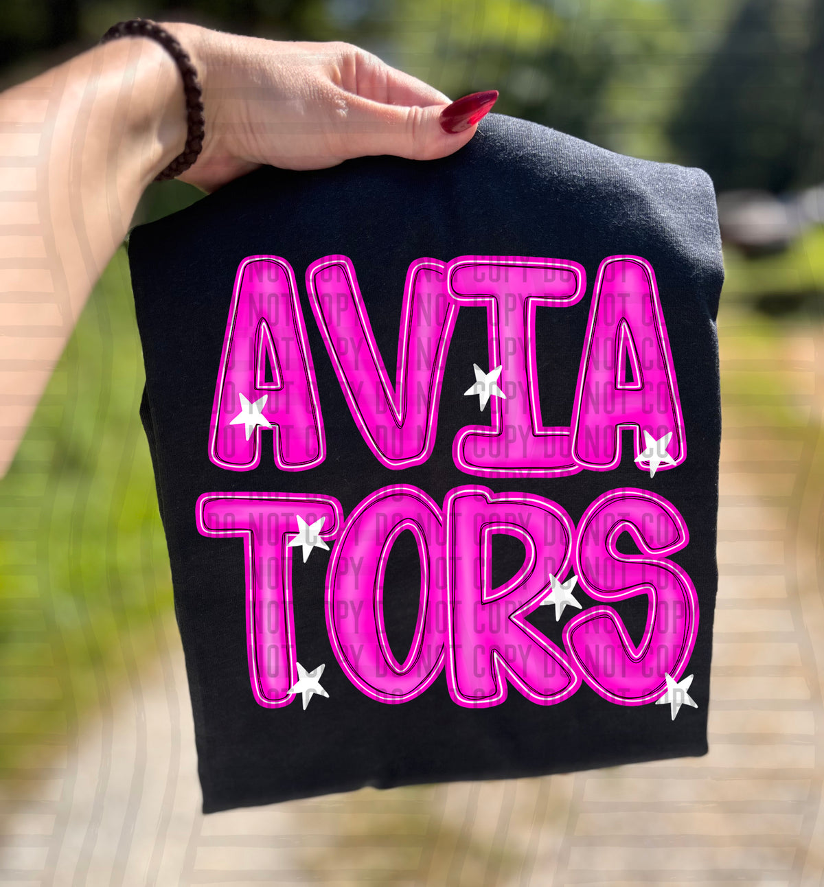 Aviators Pink And Preppy Split 112849 DTF transfer