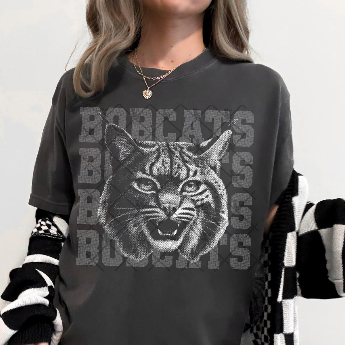 Bobcats gray mascot (TTD) DTF transfer