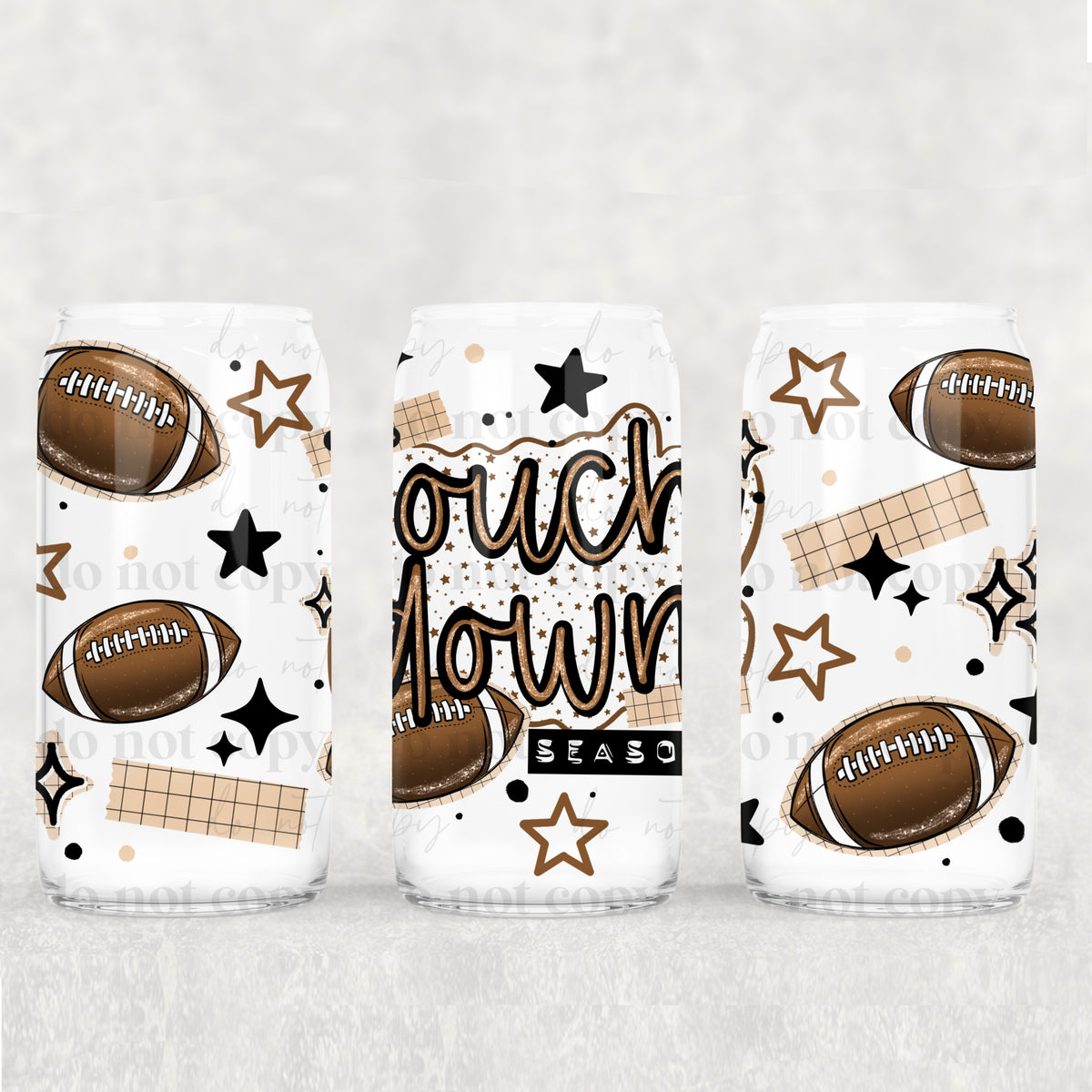 Touchdown season with stars (CSC) UV DTF WRAP