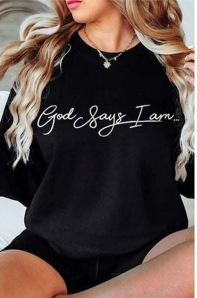 God says I am WHITE 73840 DTF transfer