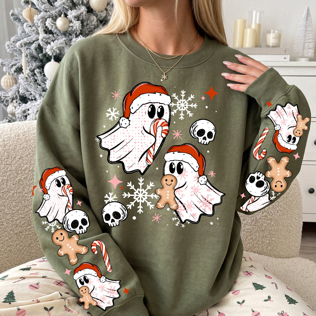 Ghosties with gingerbread (front only) (CSC) DTF Transfer