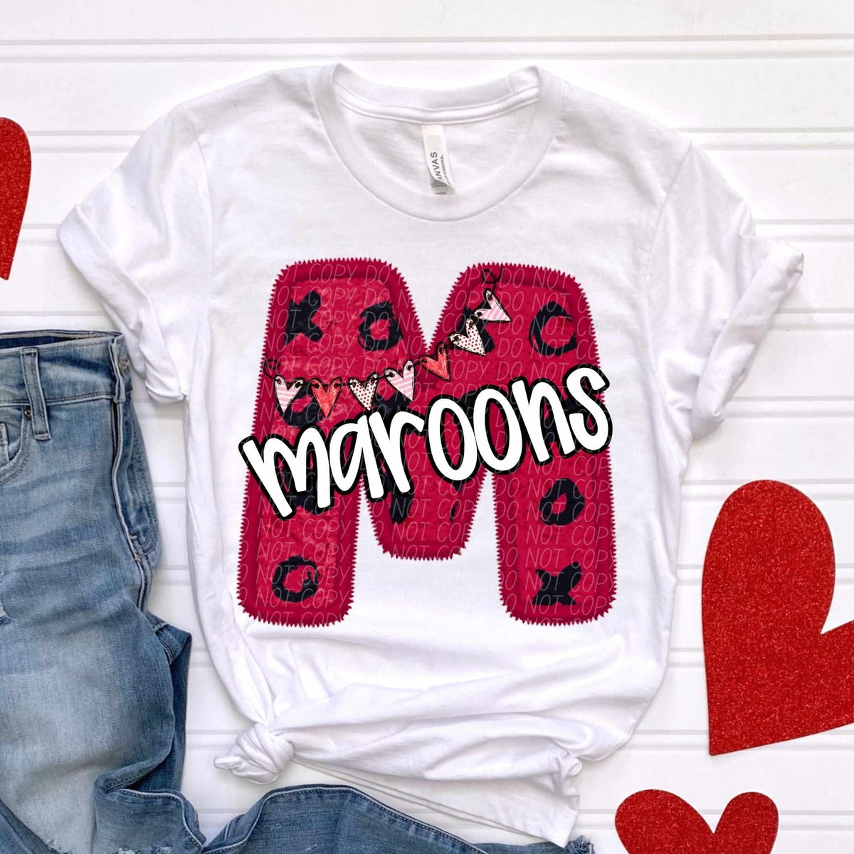 M maroons valentine (CITY) 77944 DTF transfer