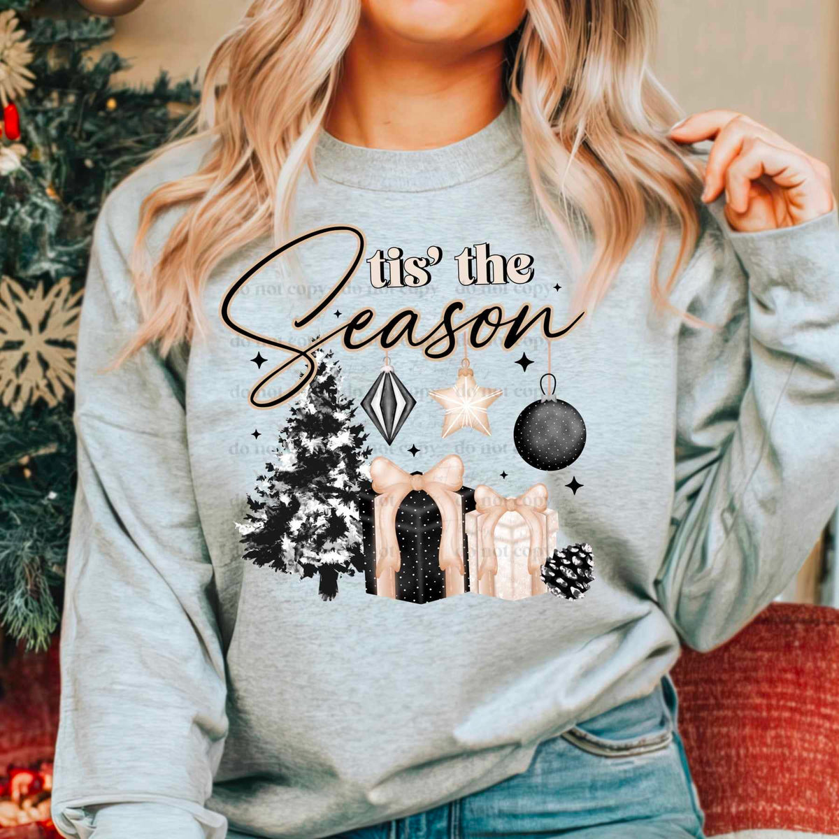 Tis the season trees and presents (CSC) 55613 DTF transfer