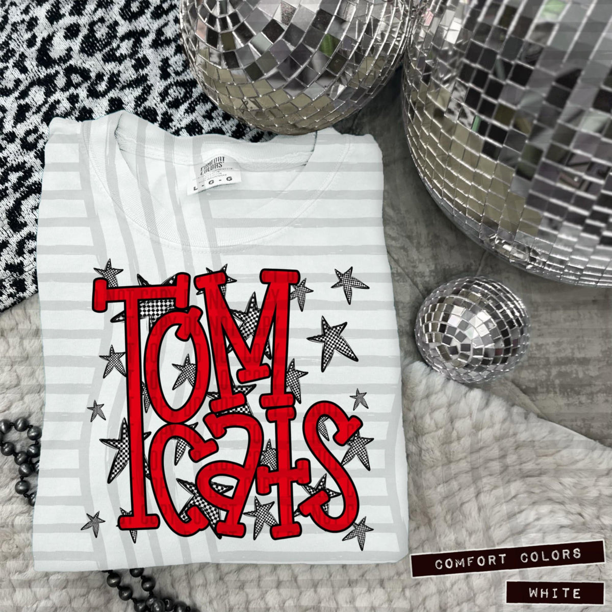 Red Staggered Mascots (Caplinger)